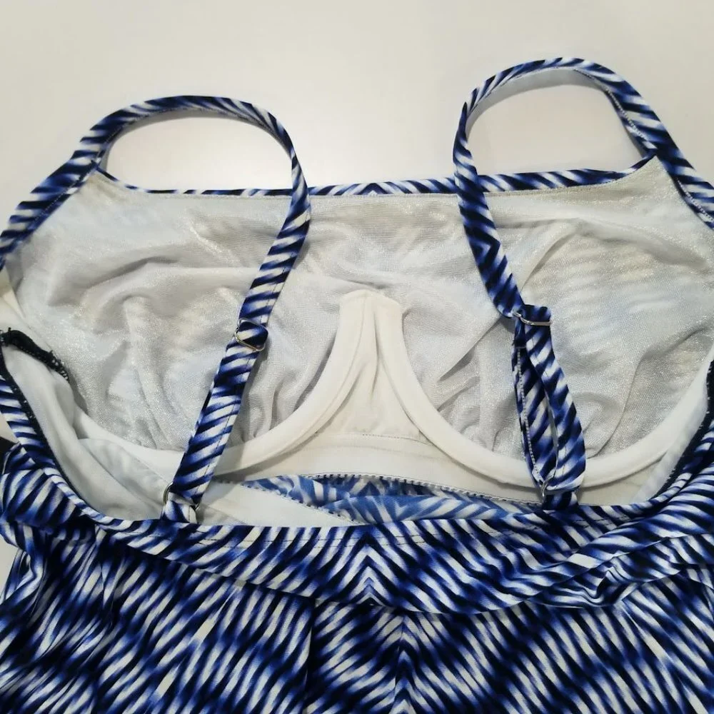 Miraclesuit Hypnotique Kami Tankini Swim Top Size 12